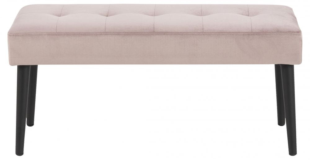 Design Scandinavia Lavica Glory, 95 cm, tkanina, ružová